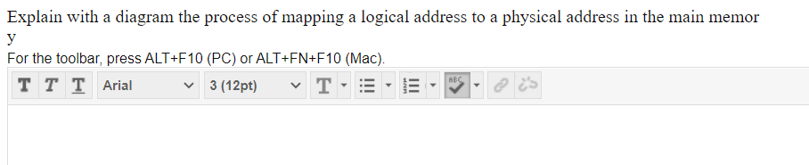 Explain With A Diagram The Process Of Mapping A Logical Address To A Physical Address In The Main Memor Y For The Toolba 1