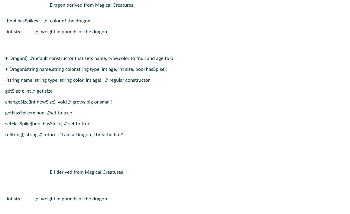Code Development Use The Same Code That You Developed For The Magical Creatures In The Previous Assignment 9 And Make T 2