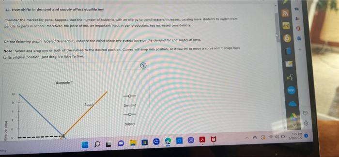 13 How Shifts In Demand And Supply Affect Equilibrium Consider The Market For Pens Suppose That The Number Of Students 1