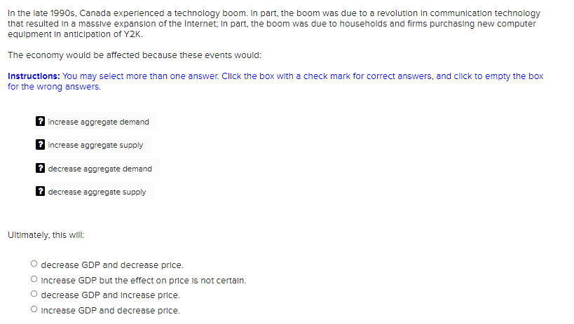 In The Late 1990s Canada Experienced A Technology Boom In Part The Boom Was Due To A Revolution In Communication Tech 1