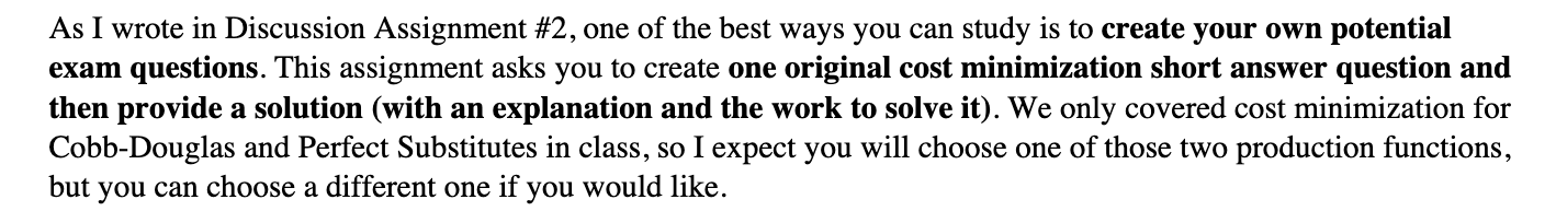 As I Wrote In Discussion Assignment 2 One Of The Best Ways You Can Study Is To Create Your Own Potential Exam Question 1