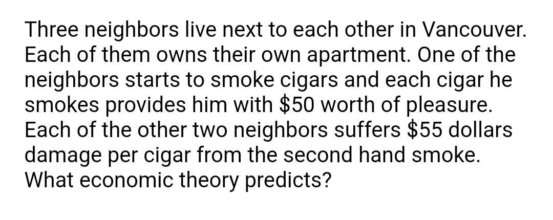 Three Neighbors Live Next To Each Other In Vancouver Each Of Them Owns Their Own Apartment One Of The Neighbors Starts 1