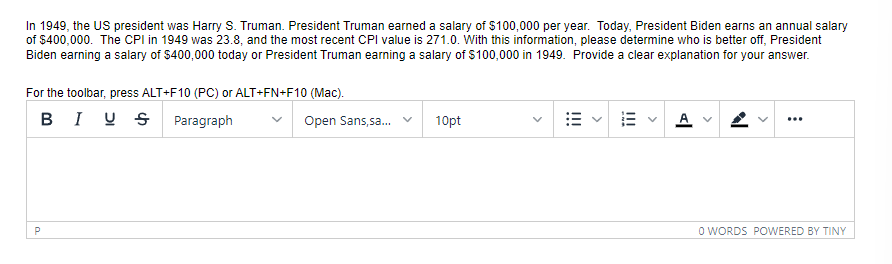 In 1949 The Us President Was Harry S Truman President Truman Earned A Salary Of 100 000 Per Year Today President B 1