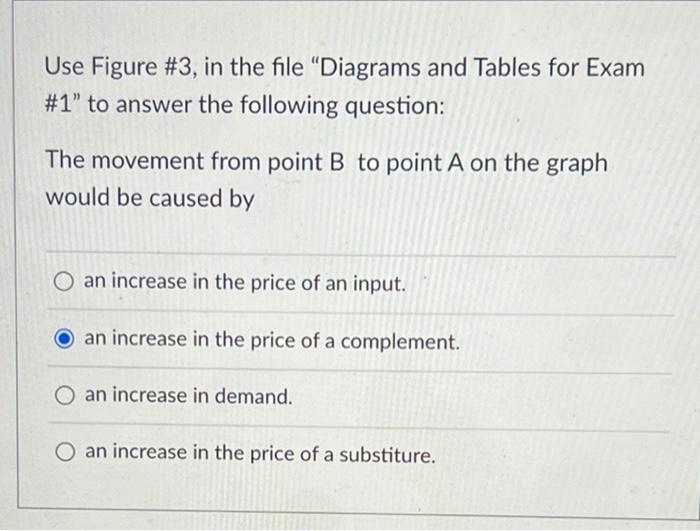 Use Figure 3 In The File Diagrams And Tables For Exam 1 To Answer The Following Question The Movement From Point B 1