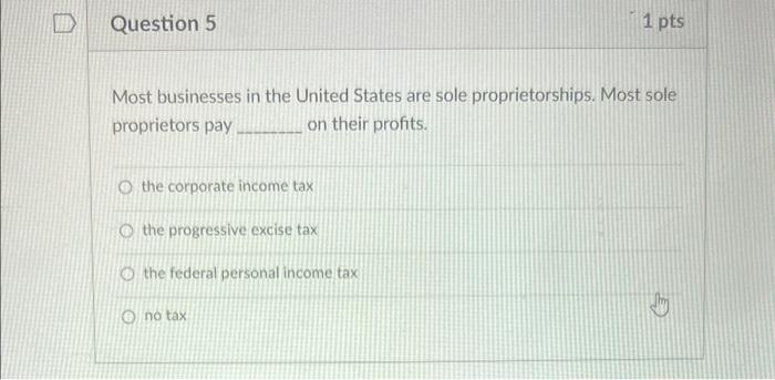I Question 4 1 Pts The Idea That Two Taxpayers In The Same Economic Circumstances Should Pay The Same Level Of Taxes Is 4