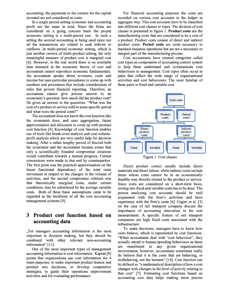 Accounting Information For Product Costing Case Study Suzana Keglevic Kozjak Tanja Sestanj Peric Faculty Of Organizat 2