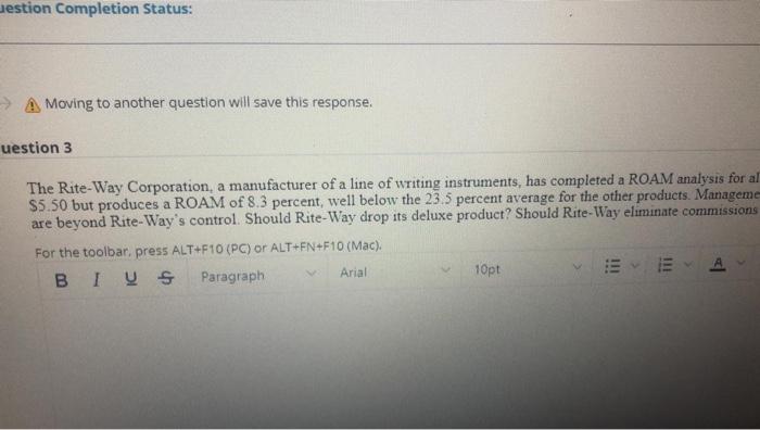 Uestion Completion Status Moving To Another Question Will Save This Response Uestion 3 The Rite Way Corporation A Man 1