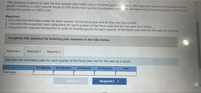 The Marketing Department Of Jessi Corporation Has Submitted The Following Sales Forecast For The Upcoming Fiscal Year A 2