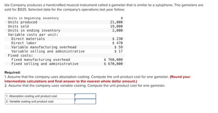 Ida Company Produces A Handcrafted Musical Instrument Called A Gamelan That Is Similar To A Xylophone The Gamelans Are 1