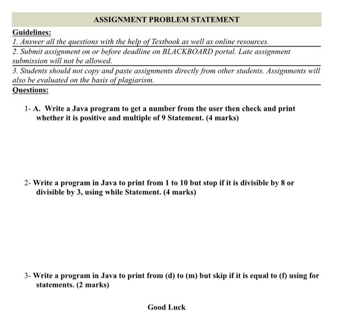 Assignment Problem Statement Guidelines 1 Answer All The Questions With The Help Of Textbook As Well As Online Resourc 1