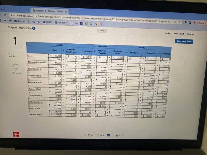 3 12 Of 3 Nts Mc Graw Hill Help Save Exit My Work Mode This Shows What Is Correct Or Incorrect For The Work You Have 4