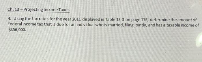 Table 13 3 Personal Income Tax Rates For Married Persons Filing Jointly For The Year 20111 Taxable Income Of The Am 2