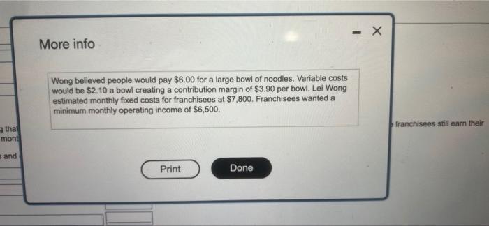 Before Franchising Her Global Chopsticks Restaurant Concept Owner Lei Wong Had Made The Following Assumptions Click Th 3