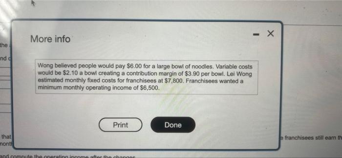 Before Franchising Her Global Chopsticks Restaurant Concept Owner Lei Wong Had Made The Following Assumptions Click Th 7