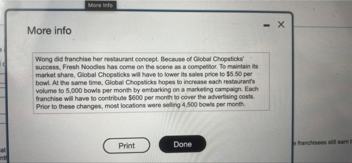Before Franchising Her Global Chopsticks Restaurant Concept Owner Lei Wong Had Made The Following Assumptions Click Th 8