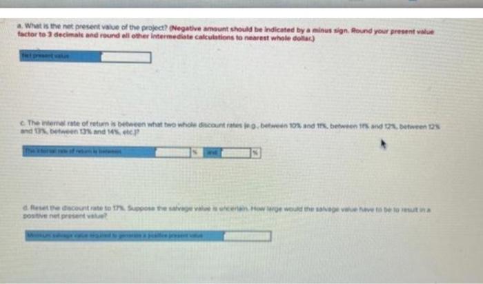 2 The Company Is Considering A Project Involving The Purchase Of New Equipment Change The Data Area Of Your Worksheet 2
