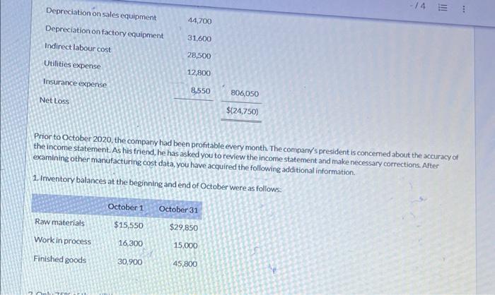 Tombert Company Is A Manufacturer Of Computers Its Controller Resigned In October 2020 An Inexperienced Assistant Acco 2