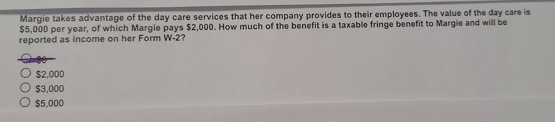 Margie Takes Advantage Of The Day Care Services That Her Company Provides To Their Employees The Value Of The Day Care 1