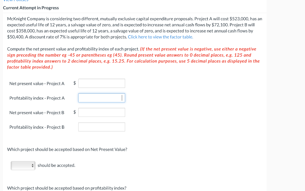 Current Attempt In Progress Mcknight Company Is Considering Two Different Mutually Exclusive Capital Expenditure Propos 1