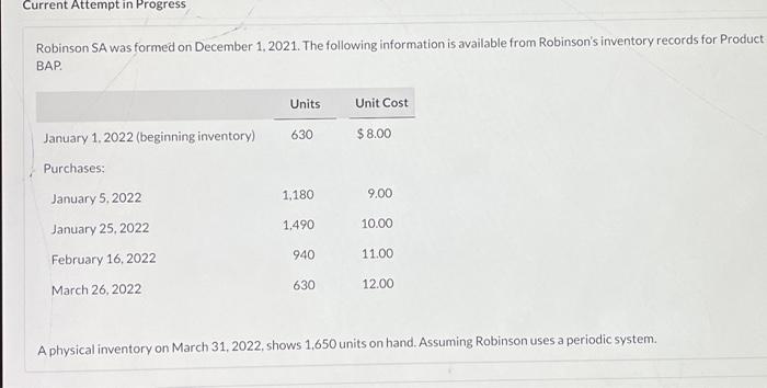 Current Attempt In Progress Robinson Sa Was Formed On December 1 2021 The Following Information Is Available From Robi 1