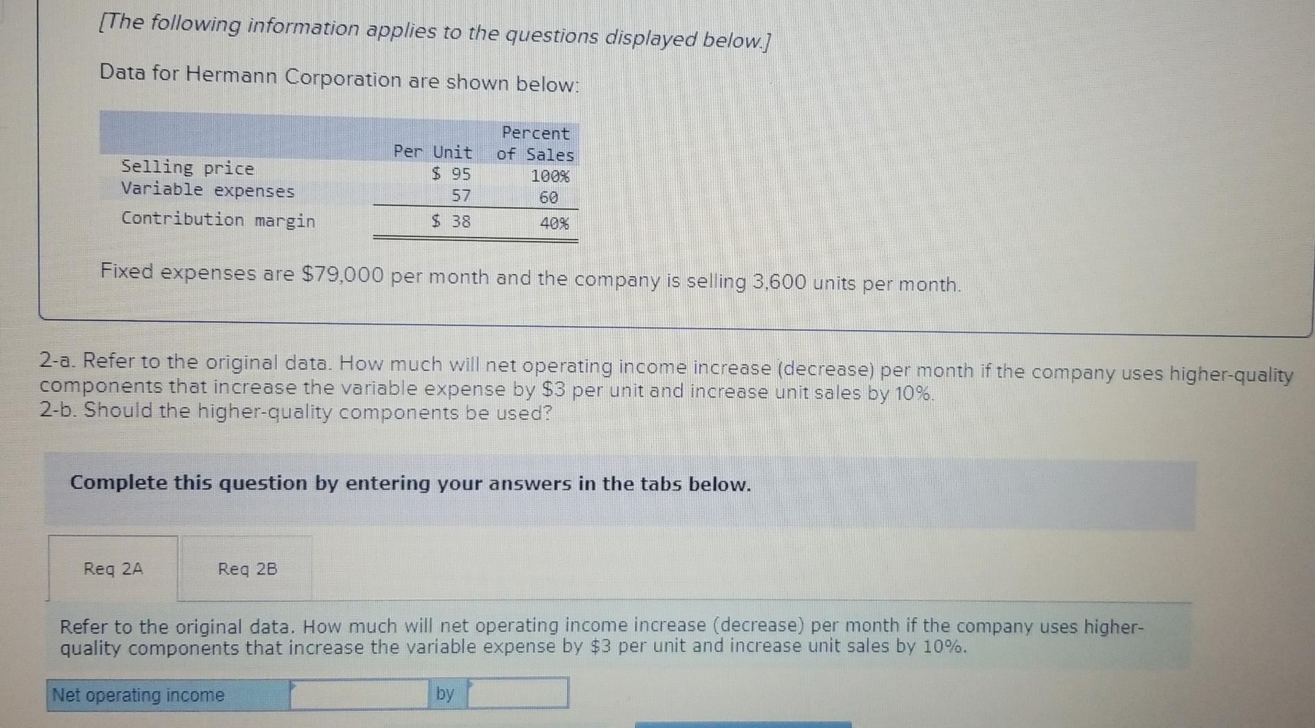 The Following Information Applies To The Questions Displayed Below Data For Hermann Corporation Are Shown Below Per 1