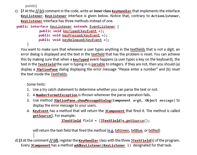 Q2 20 Points In This Question You Are Required To Complete The Code Of A Simple Gui Program That Will Help Gui Desig 3