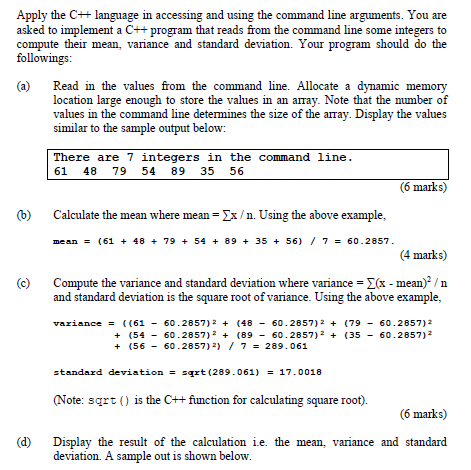 Apply The Ch Language In Accessing And Using The Command Line Arguments You Are Asked To Implement A C Program That R 1