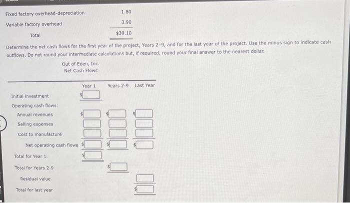 Calculate Cash Flows Nature S Way Inc Is Planning To Invest In New Manufacturing Equipment To Make A New Garden Tool T 2