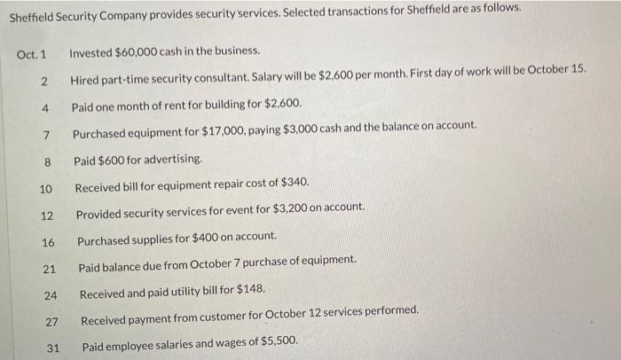 Post The Transactions To T Accounts 1