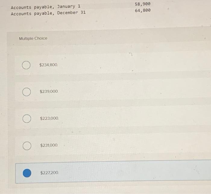 Use The Following Information About The Current Year Operations Of A Company To Calculate The Cash Paid For Merchandise 2