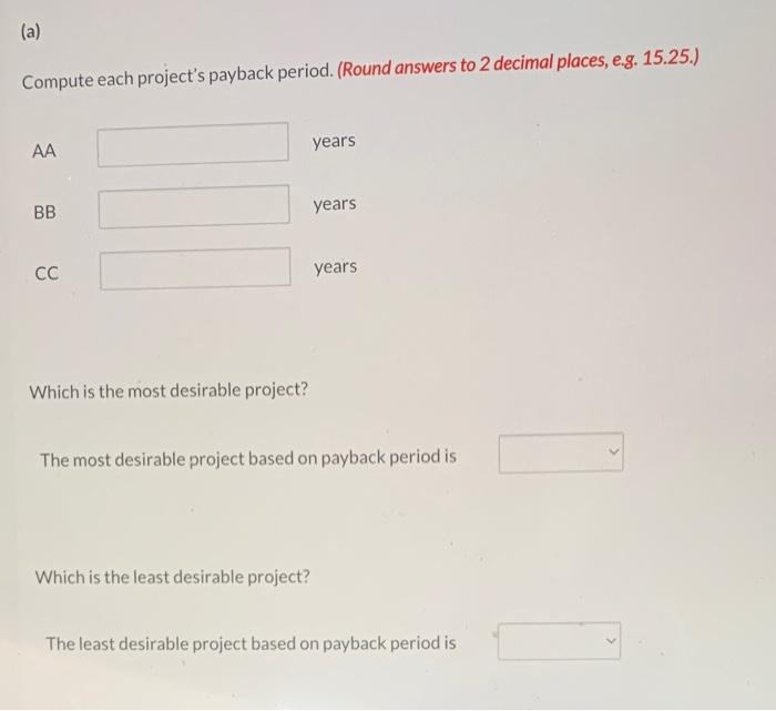 Current Attempt In Progress Doug S Custom Construction Company Is Considering Three New Projects Each Requiring An Equi 2