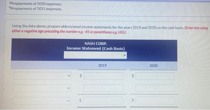 Nash Corp Maintains Its Financial Records On The Cash Basis Of Accounting Interested In Securing A Long Term Loan From 2