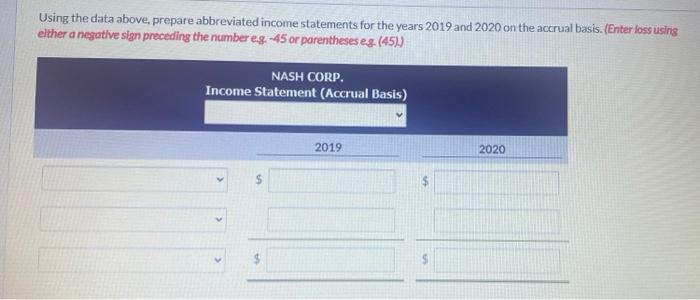 Nash Corp Maintains Its Financial Records On The Cash Basis Of Accounting Interested In Securing A Long Term Loan From 3