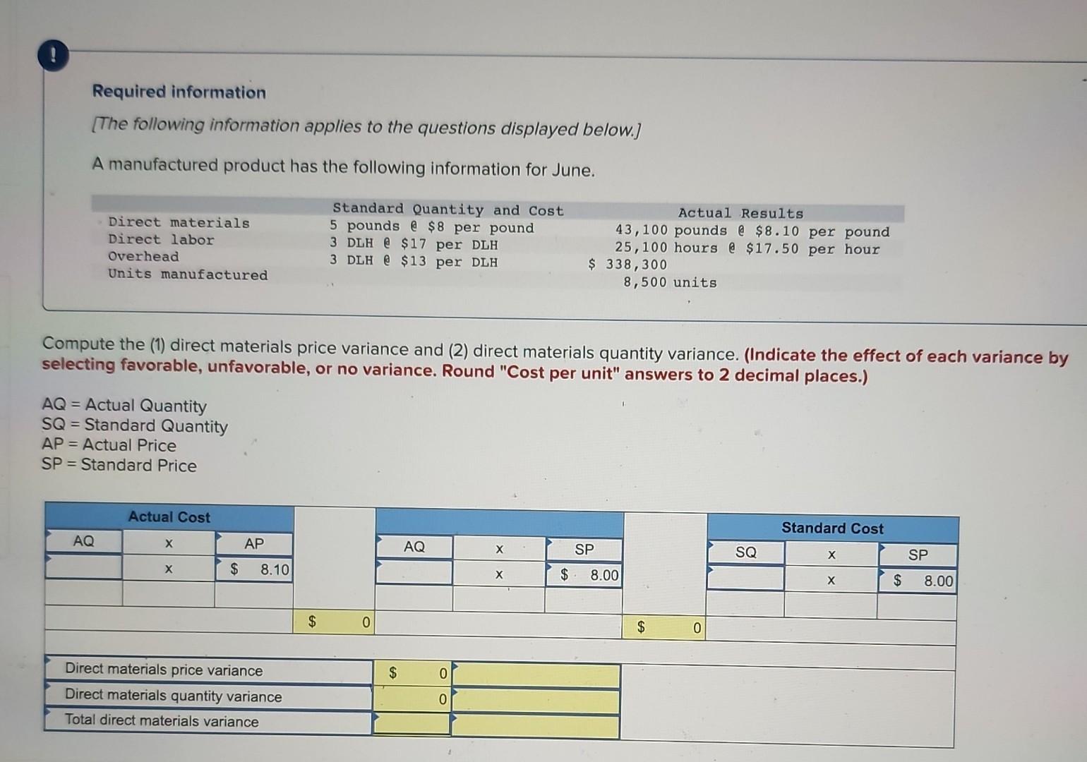 Required Information The Following Information Applies To The Questions Displayed Below A Manufactured Product Has Th 1