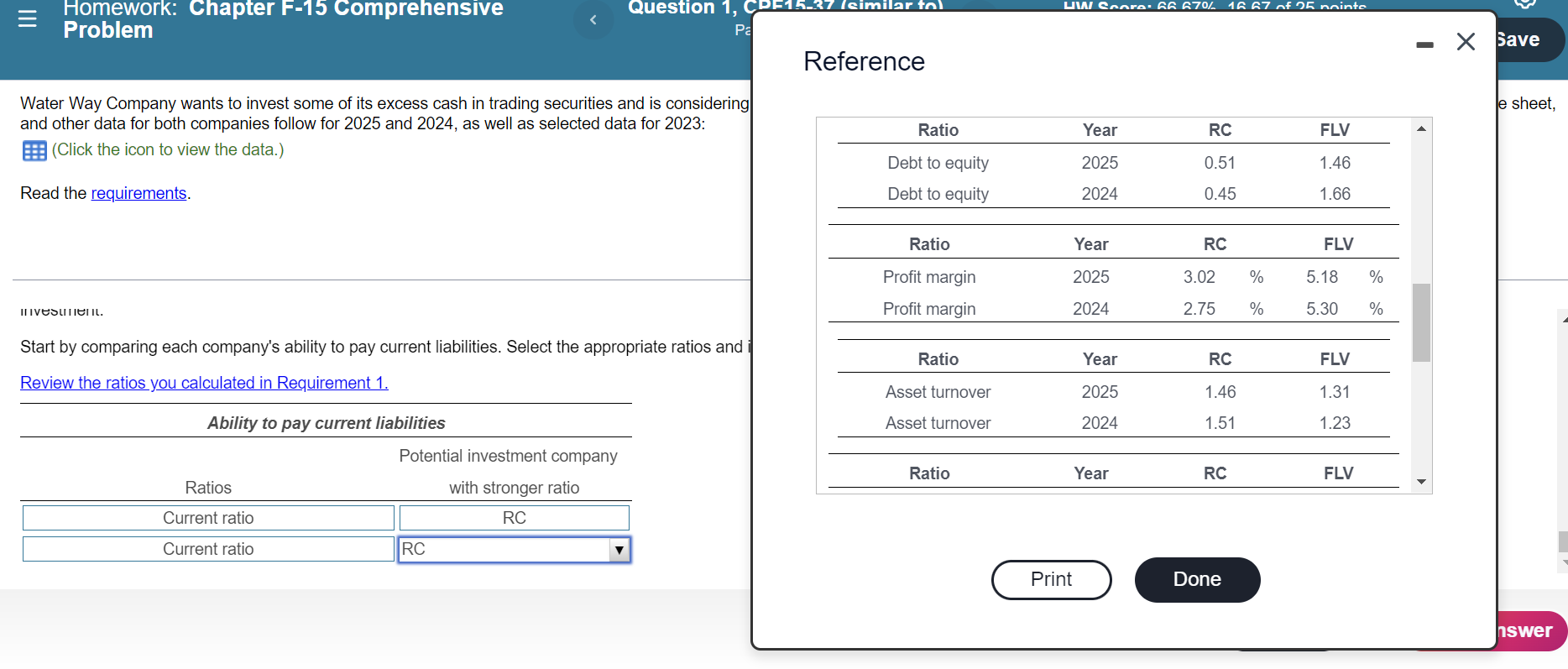 This Is One Question Requirement 2 Compare The Companies Performance For 2025 And 2024 Make A Recommendation To Wat 1
