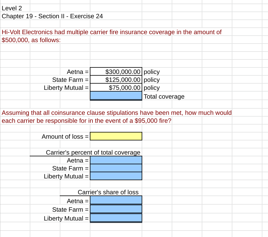 24 Hi Volt Electronics Had Multiple Carrier Fire Insurance Coverage In The Amount Of 500 000 As Follows Aetna State 2