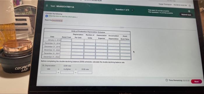 Spring 2022 Crn New Bean More Info On Jay 8 49 R F 5 V T M Question 1 Of 5 Ph A 6 B Macbook 42 Y A 7 Done H S U N J Ng 5
