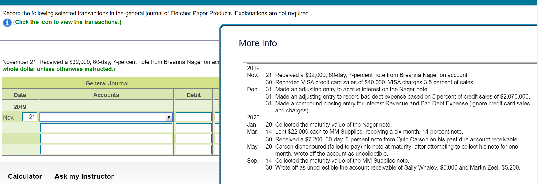 Record The Following Selected Transactions In The General Journal Of Fletcher Paper Products Explanations Are Not Requi 1