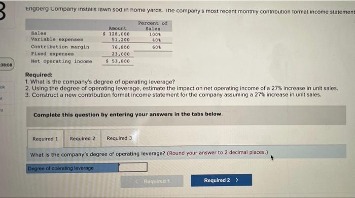3 Engberg Company Installs Lawn Sod In Nome Yards The Company S Most Recent Monthly Contribution Format Income Statemen 1