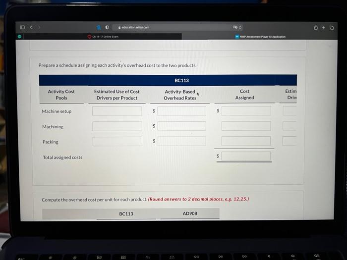 Education Wiley Com Ch 14 17 Online Exam Nwp Assessment Player Application Current Attempt In Progress Flynn Industries 6