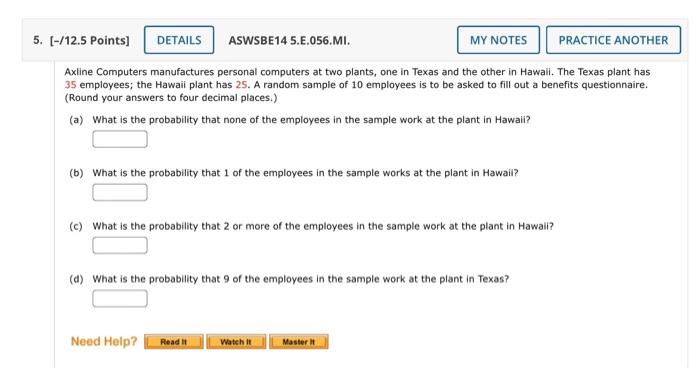 5 12 5 Points Details Aswsbe14 5 E 056 Mi My Notes Practice Another Axline Computers Manufactures Personal Compute 1