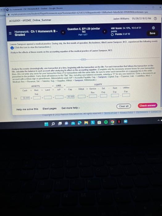 D X Ac Hort Ch 1 Homewordt Graded Google Chrome Mylabpearson Com Student Playerhomework Aspx Homeworkld 625433250 Questi 1