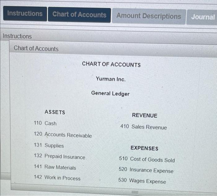 Appendix 4a Journal Entries Instructions Chart Of Accounts Amount Descriptions Journal Job Order Cost Sheets Ending In 3