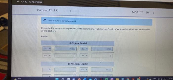 Question 22 Of 22 Current Attempt In Progress On December 31 The Capital Balances And Profit And Loss Ratios In The 6
