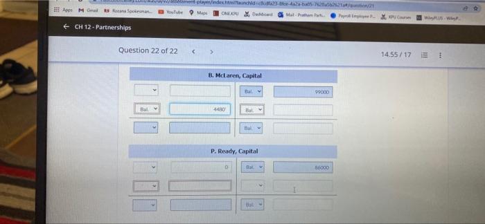 Question 22 Of 22 Current Attempt In Progress On December 31 The Capital Balances And Profit And Loss Ratios In The 9