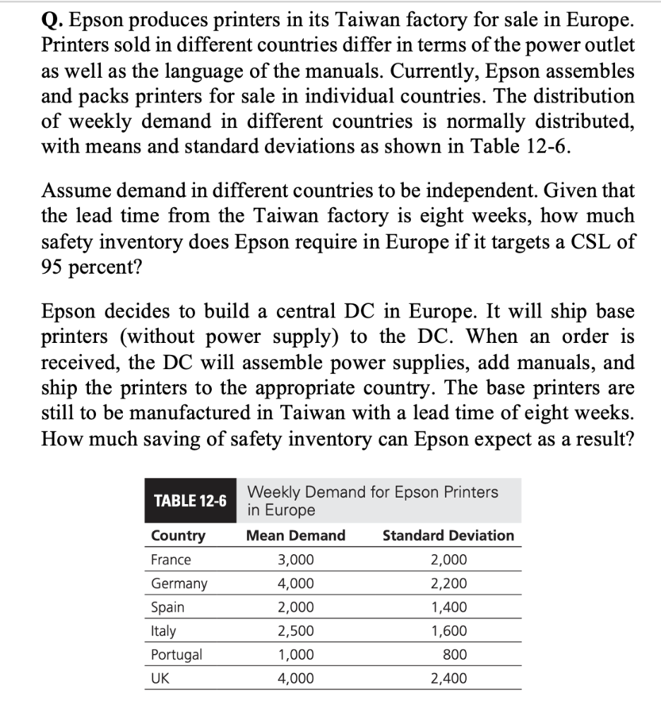 Q Epson Produces Printers In Its Taiwan Factory For Sale In Europe Printers Sold In Different Countries Differ In Term 1