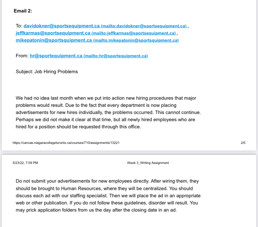 These Are Two Emails I Want To Rewrite These Emails And Please Follow All The Points While Recreating These Emails Plea 2