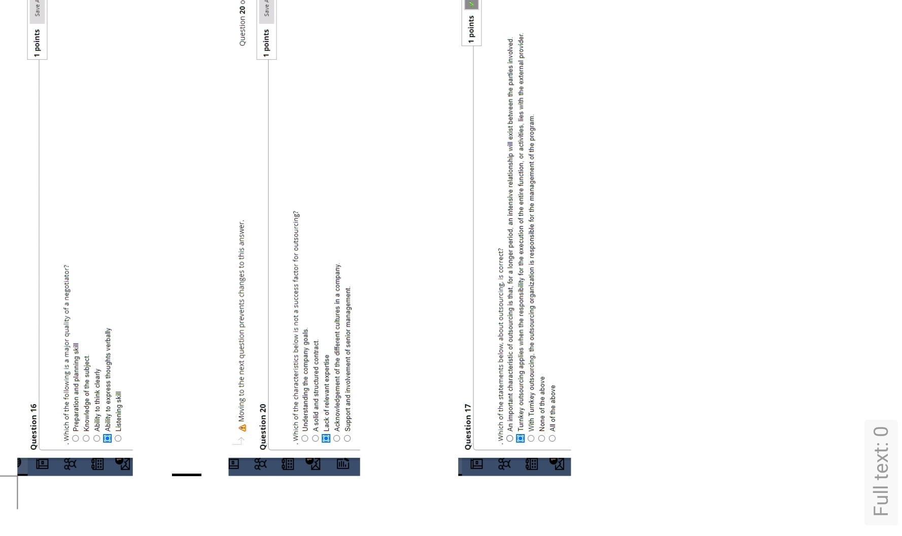 19 Ig Question 16 Which Of The Following Is A Major Quality Of A Negotiator O Preparation And Planning Skill O Knowle 1