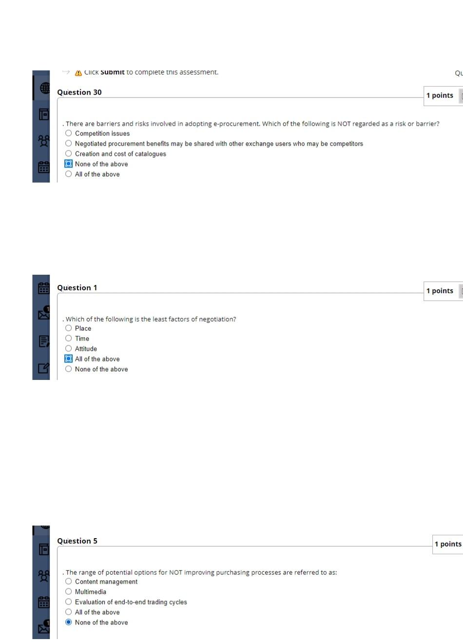 Fea 19 A Click Submit To Complete This Assessment Question 30 1 Points There Are Barriers And Risks Involved In Adoptin 1