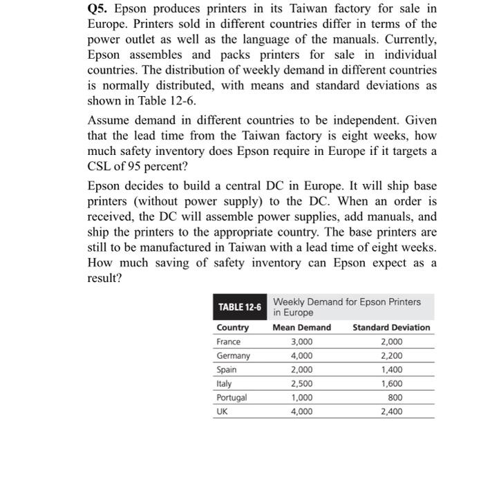 Q5 Epson Produces Printers In Its Taiwan Factory For Sale In Europe Printers Sold In Different Countries Differ In Ter 2